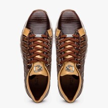 Portici Genuine Crocodile and Lizard Fashion Sneaker Orix / Brown image 5