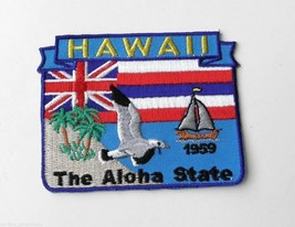 Hawaii Usa The Aloha State Embroidered Map Patch 2 X 3 Inches - £4.50 GBP