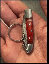 Beautiful Handmade Demacus Steel Mini Folding Key Chain Knife - £9.53 GBP