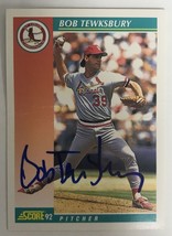 Bob Tewksbury Signed Autographed 1992 Score Baseball Card - St. Louis Cardinals - £11.74 GBP
