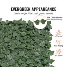 VEVOR 39&quot;x98&quot; Artificial Faux Ivy Leaf Privacy Fence Screen with Mesh Cl... - £36.76 GBP