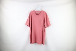 Patagonia Mens Size XL Distressed Spell Out Double Sided Pocket T-Shirt Pink - £19.32 GBP