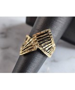 Womens Vintage Estate 14K Yellow Gold Modernist Ring, 3.6g E7885 - $445.50