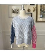 Zaket &amp; Plover Fairisle Sweater Merino Wool Blend Colorblock $140 XS - €46,34 EUR