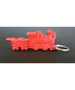 Borden&#39;s vtg promotional giveaway red plastic train engine whistle keychain - $14.99