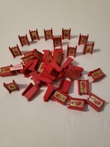 Vintage Stratego Game Replacement Parts Complete Set of 40 RED Playing Pieces - £10.76 GBP