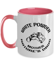 Snowboarding Mugs White Powder Mother Natures Drug SB Pink-2T-Mug  - £14.12 GBP