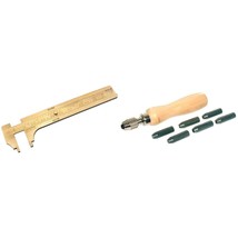 Brass Sliding Measuring Gauge 100mm 7 Tube Holders w/Handle Stone Settin... - £28.02 GBP