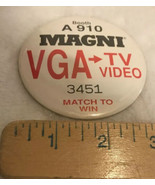 Vtg Beautiful Booth A 910 Magni VGA TV Video 3451 Watch To Pin Back Meta... - $1,043.46 MXN