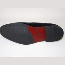 Mens Santino Luciano Shoes Soft Velvet Slip on Loafer Formal Wedding C351 Black image 8