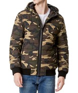 Levi&#39;s Mens Stretch Polyester Quilted Puffer Hoodie Jacket Camouflage Ca... - $89.09