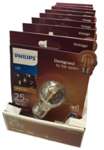 8 Pack Philips Vintage LED Amber Light A15 Light Bulb 470534 E26 Standard Base - £38.83 GBP
