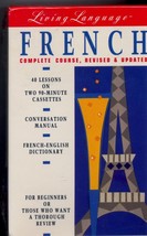 LIVING LANGUAGE FRENCH COMPLETE COURSE 40 LESSONS ON 2 90-MIN CASSETTES ... - £20.92 GBP