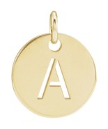 Precious Stars 18K Yellow Gold-Plated Sterling Silver Initial A Disc Pen... - £22.02 GBP