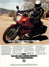 1980 BMW R100 RT Motorcycle Vintage Print Ad Highway Ride Wall Art 80s - $10.97