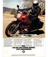 1980 BMW R100 RT Motorcycle Vintage Print Ad Highway Ride Wall Art 80s - $10.97