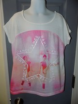 Justice Dance Dance Dance Short Sleeve Shirt Size 8 Girl&#39;s - £14.30 GBP