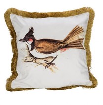 Cuddle Pillow Velvet Cushion With Bird Design And Filling, Colour: 45x45cm - £28.50 GBP