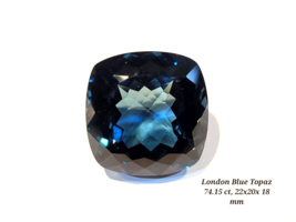 Exclusive 74.51 Ct Natural London Blue Topaz Loose Stone From Brazil - £1,234.47 GBP