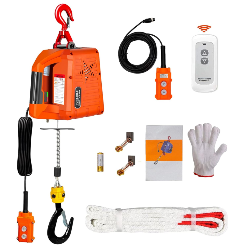 3 in 1 Electric Hoist Winch - 1560LBS 38FT 110V Manual, Wired and Wirele... - $237.32