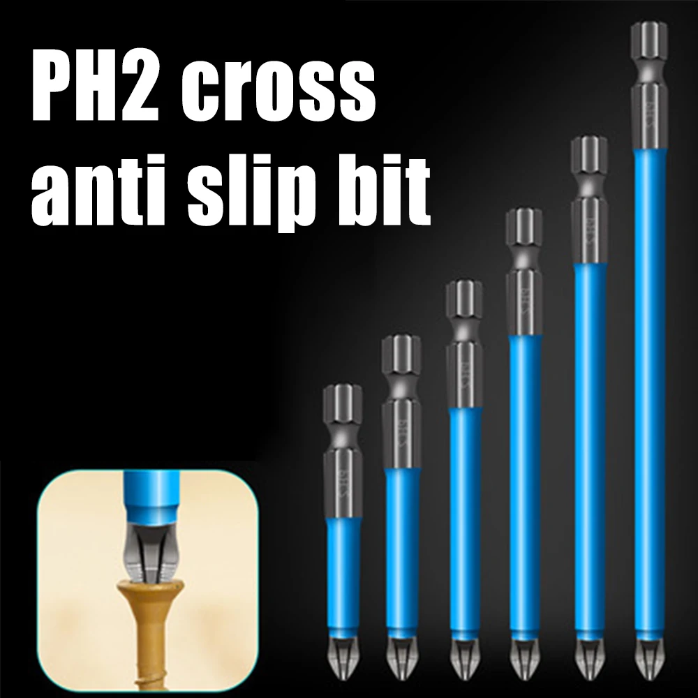 Magnetic Anti-Slip Drill Bit 7Pcs Magnetic PH2 Phillips Bits Set strong magnetic - £169.59 GBP