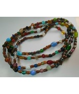 Vintage Trade Beads Multi-color Glass/Wood 57&quot; Long - $326.70