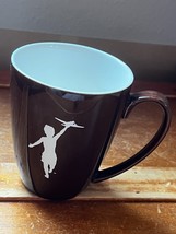 Storyville Coffee Company Brown w White Kid Flying Airplane Ceramic Coff... - $13.09