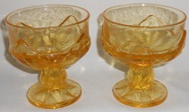 Set (2) Mid Century FRANCISCAN / TIFFIN 6 oz Champagnes or Sherbets MADE... - $19.79