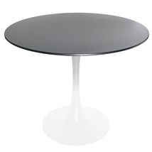 LeisureMod 31&quot; Round Dining Table, Modern MDF Top &amp; White Iron Pedestal ... - $168.46