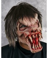Monster Mask Fangs Brown Wig Creature Ugly Scary Creepy Halloween Costum... - £51.12 GBP
