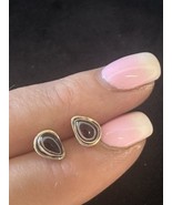 Teardrop  Garnet Stud Earrings - $18.00