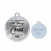 Express Your Love Gifts Christ Gives Me Strength Christian Bible Verse Circle Ba - £35.77 GBP