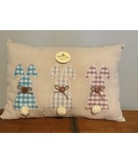 NWT National Tree Company 16”x10” Plaid Easter Bunny Decorated Burlap Pi... - $530.69 MXN