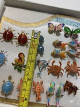 Vintage Hand painted  Scatter Pins birds-crabs-fish-turtles lot of 24 - $66.50