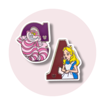 Alice in Wonderland Disney Pin: Cheshire Cat and Alice Alphabet Letter M... - $24.90