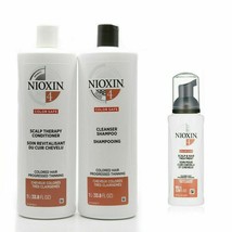 NIOXIN System 4 Cleanser & Scalp Therapy Duo Set(33.8oz each) + Treatment 3.38oz - $64.99
