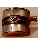 Vintage Retro 1970&#39;s Super Stylish Mother Of Pearl Inlay Single Cuff Link - $65.46 MXN