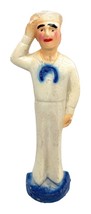 Vtg 1940&#39;s WWII Saluting Navy Sailor Carnival Chalkware 14 inch - £112.41 GBP
