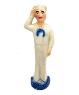 Vtg 1940&#39;s WWII Saluting Navy Sailor Carnival Chalkware 14 inch - $143.54