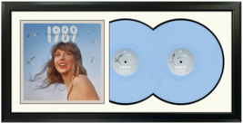 Taylor Swift &quot;1989&quot;(Taylor&#39;s Version)Double Sky Blue Vinyl/CoverFramed White Mat - £216.19 GBP