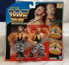 1990 Hasbro WWF World Wrestling Fed BUTCH &amp; LUKE Action Figures in Blister Pack - £179.03 GBP