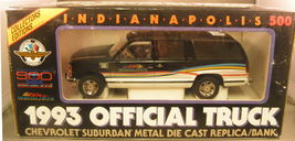 1993 Chevy Suburban Indy Official Truck Bank 1/25 Scale by Brookfield - $19.95