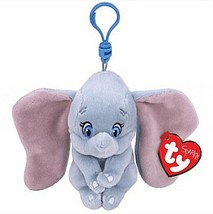 Ty Beanie Babies Sparkle Dumbo Elephant Disney Keyring Keychain Clip Plush 3&quot; - £7.84 GBP