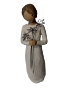 Willow Tree Grateful Figurine Girl Flowers 9&quot; Lordi 2004 Collectible Dem... - £11.12 GBP