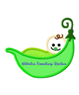Baby Pea Pod Machine Embroidery Applique INSTANT DOWNLOAD - $4.00