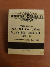 Beefsteak Charlie&#39;s Restaurant Vintage Matchbook Unstruck - £7.71 GBP