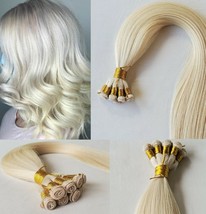 18&quot;, 20″, 22&quot; Hand-Tied Weft, 100 grams, Human Remy Hair Extensions # 1001 - £171.18 GBP+