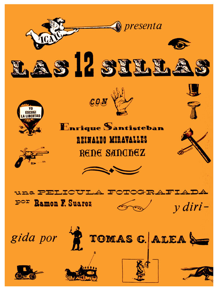 Las 12 sillas, 12 chairs vintage Film POSTER.Graphic Design.Art Decoration.3099