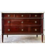 19th Century Louis XVI Mahogany Dresser with Beveled Marble Top and Bron... - €1.282,85 EUR