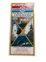 Miss Hampton Harbor Cruises Fort Monroe Wool Norfolk Naval 1994 Travel Map - £9.28 GBP